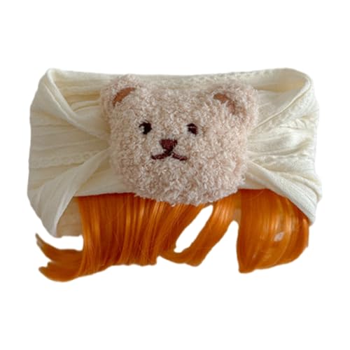 GMBYLBY Mädchen-Haarteil mit Bären-Dekor, Cosplay-Zubehör, Weihnachts-Toupet-Haarband mit Pony von GMBYLBY
