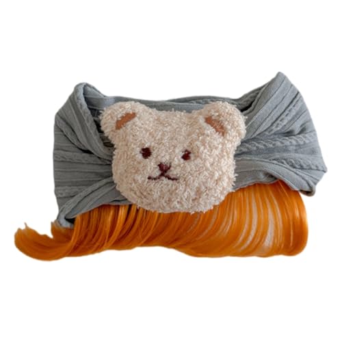 GMBYLBY Mädchen-Haarteil mit Bären-Dekor, Cosplay-Zubehör, Weihnachts-Toupet-Haarband mit Pony von GMBYLBY