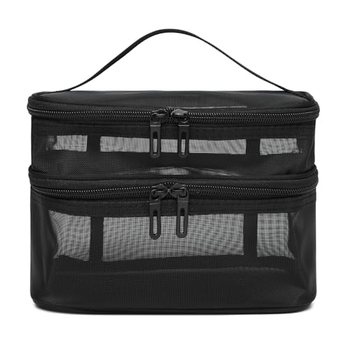 GMBYLBY Make Up Beutel Toilettenkoffer Für Persönliche Pflege Schönheit Mesh Wasserdichte Großer Kapazität Nylon Make Up Organizer Wasserdicht von GMBYLBY