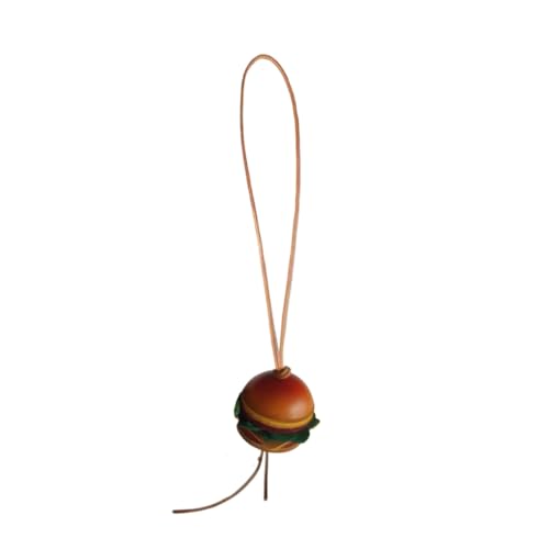 GMBYLBY Mehrzweck-Tasche aus robustem Leder im Hamburger-Stil, Verzierungen für einzigartige Statement-Artikel für den täglichen Gebrauch, M, Echtes Leder, Kein Edelstein von GMBYLBY