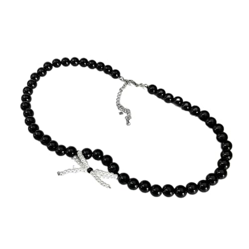 GMBYLBY Mode Bowknot Anhänger Halskette Handgefertigt Kristallperlen Halshain Schlangekette Für Frauen Mädchen Elegant Choker Carte Bowknot Halskette GMBYLBY Mode Bowknot Anhänger Halskette Handgefertigt Kristallperlen Halshain Schlangekette Für Frauen Mädchen Elegant Choker Carte Bowknot Halskette von GMBYLBY