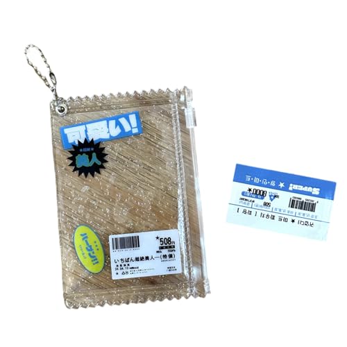 GMBYLBY Mode Clear PVC Reißverschlussbeutel Charme Eleganer Fotokartenorganisator Keyring Tragbarer Fotokartenschutzhülle von GMBYLBY
