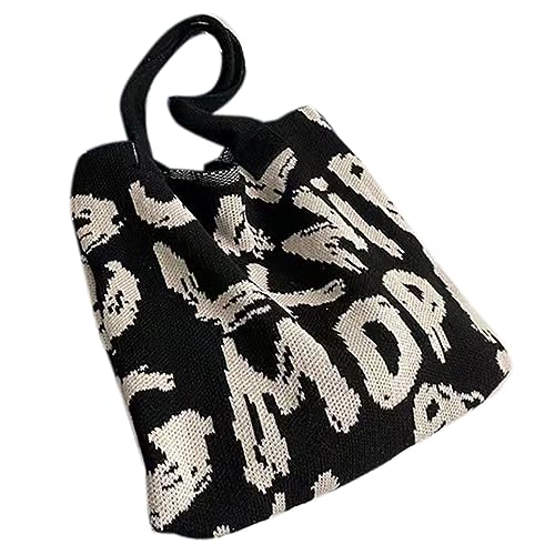 GMBYLBY Mode Gestrickte Umhängetasche Elegante Tasche Lässig Große Kapazität Handtasche Frauen Geldbeutel Atmungsaktiv Und Bequemer Lässig Gestrickter Schulter von GMBYLBY