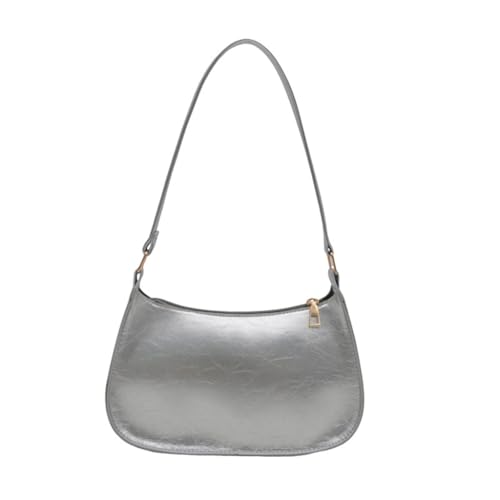 GMBYLBY Modische Damen-Schultertasche aus PU-Leder, Unterarm-Geldbörse, Handtasche, geeignet für Freizeitausflüge und Abschlussball, Silber S, Medium GMBYLBY Modische Damen-Schultertasche aus PU-Leder, Unterarm-Geldbörse, Handtasche, geeignet für Freizeitausflüge und Abschlussball, Silber S, Medium von GMBYLBY