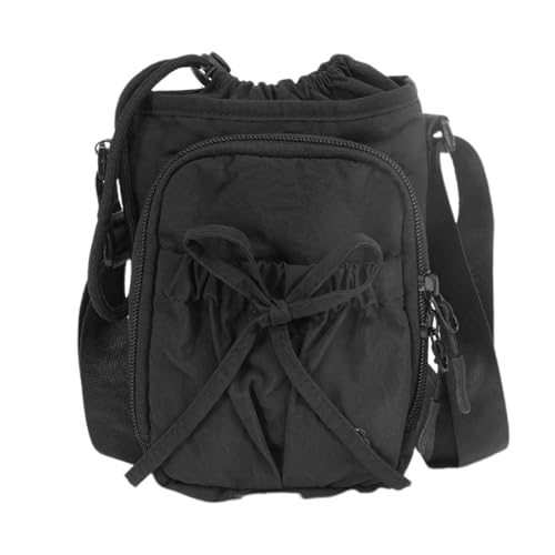 GMBYLBY Nylon-Wasserflaschenhalter mit Schultergurt, Tragetasche, mit Handytasche, Crossbody-Tasche, Unisex, originale Hydrobag-Halterung mit Gurt, Schwarz , Einheitsgröße von GMBYLBY
