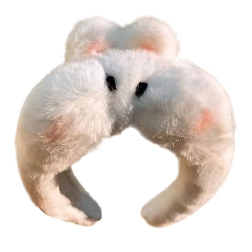 GMBYLBY Plüsch Häschen Bär Haarreifen Waschen Kinder Stirnbänder Verstellbare Kopfbedeckung für Cosplay und Mode Outfits von GMBYLBY