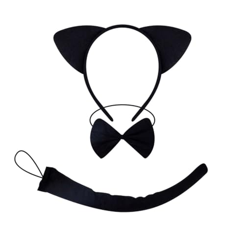 GMBYLBY Plüschtier Ohren Haarbänder Cosplay Haarband Kostüm Tiere Kopfschmuck Schleifen Krawatte Kopfbedeckung für Geburtstag Mottopartys von GMBYLBY