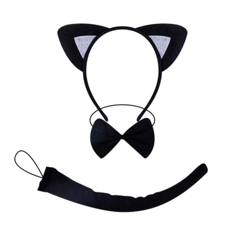 GMBYLBY Plüschtier Ohren Haarbänder Cosplay Haarband Kostüm Tiere Kopfschmuck Schleifen Krawatte Kopfbedeckung für Geburtstag Mottopartys von GMBYLBY