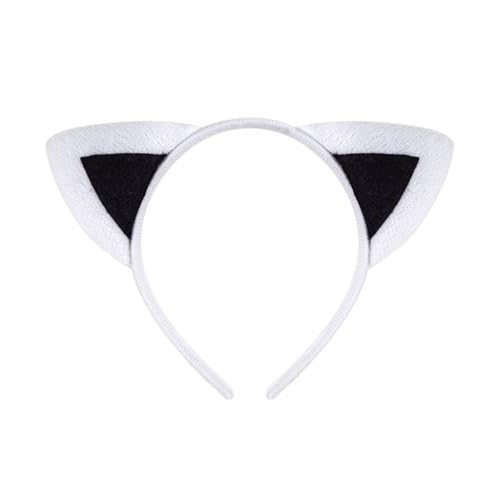 GMBYLBY Plüschtier Ohren Haarbänder Cosplay Haarband Kostüm Tiere Kopfschmuck Schleifen Krawatte Kopfbedeckung für Geburtstag Mottopartys von GMBYLBY
