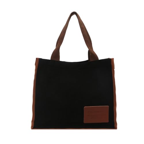 GMBYLBY Praktische Segeltuch-Tasche für Damen, leicht, geräumig, Schultertasche, lässige Handtasche, Arbeit, Uni, Black Bk, Medium GMBYLBY Praktische Segeltuch-Tasche für Damen, leicht, geräumig, Schultertasche, lässige Handtasche, Arbeit, Uni, Black Bk, Medium von GMBYLBY