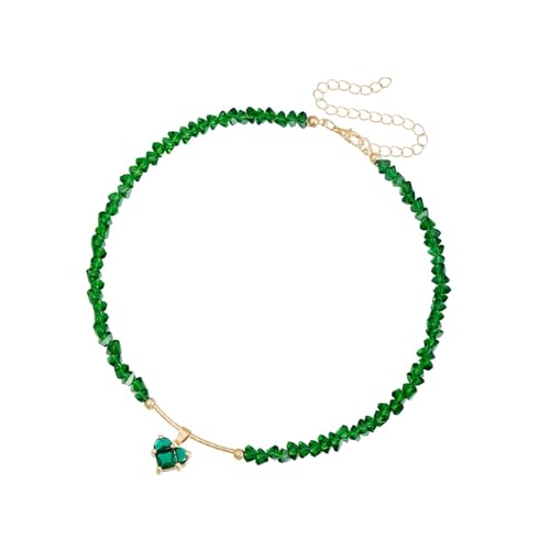 GMBYLBY Romantische Herz-Kristallglas-Perlen-Halskette, handgefertigt, Schlüsselbeinkette, Schmuck, geeignet für Geschenke und individuelle Sammlung, handgefertigte Kristall-Herz-Halskette GMBYLBY Romantische Herz-Kristallglas-Perlen-Halskette, handgefertigt, Schlüsselbeinkette, Schmuck, geeignet für Geschenke und individuelle Sammlung, handgefertigte Kristall-Herz-Halskette von GMBYLBY