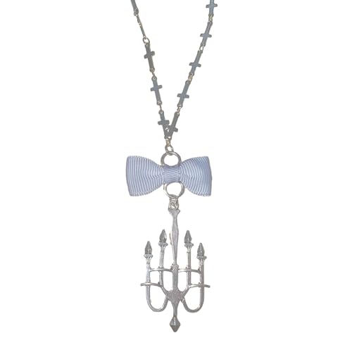 GMBYLBY Schmetterling Knoten Anhänger Halskette Verstellbarer Kerzenständer Choker Elegante Schleifen Neckketten Kerzenlestick Schmuck Für Verstellbare Halsketten Frauen von GMBYLBY