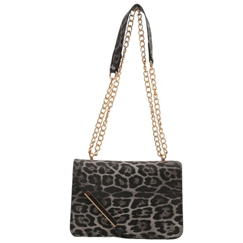 GMBYLBY Schultertasche mit Leopardenmuster, modische Kette, Umhängetasche, PU-Leder, Unterarm-Geldbörse, Handtasche für, Black Bk, Medium GMBYLBY Schultertasche mit Leopardenmuster, modische Kette, Umhängetasche, PU-Leder, Unterarm-Geldbörse, Handtasche für, Black Bk, Medium von GMBYLBY