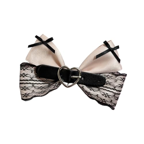 GMBYLBY Spitzen-Haarnadel, große Schleife, Haarspange, schwarz, elegant, 2000er-Jahre-Stil, Schleifenbündel, Kopfbedeckung, süßes Balletcore GMBYLBY Spitzen-Haarnadel, große Schleife, Haarspange, schwarz, elegant, 2000er-Jahre-Stil, Schleifenbündel, Kopfbedeckung, süßes Balletcore von GMBYLBY