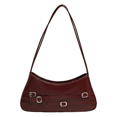 GMBYLBY Stilvolle Abendtasche mit Schleifenverzierung und geräumiger Innenseite, PU-Leder-Schultertaschen für Arbeit und Freizeit, Reisen, Pendler freundliche Umhängetasche, a, Einheitsgröße von GMBYLBY