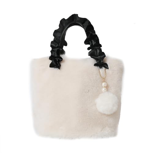 GMBYLBY Stilvolle Crossbody Tasche Mit Weicher Textur Schicker Schulterplüsch Für Frauen Mädchen Perfekt Zum Einkaufen Und Reisegeschenk Trendy Handtasche von GMBYLBY