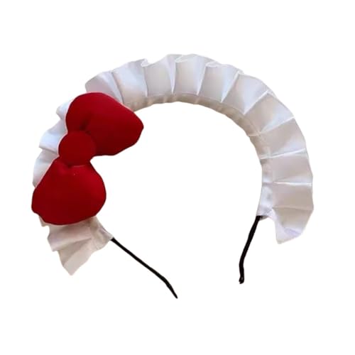 GMBYLBY Stilvolle Rüschen-Kopfbedeckung, Abschlussball, Geburtstag, lustige Kopfbedeckung, Halloween, Dienstmädchen, Haarspange, festliche Schleife, Kopfbedeckung GMBYLBY Stilvolle Rüschen-Kopfbedeckung, Abschlussball, Geburtstag, lustige Kopfbedeckung, Halloween, Dienstmädchen, Haarspange, festliche Schleife, Kopfbedeckung von GMBYLBY
