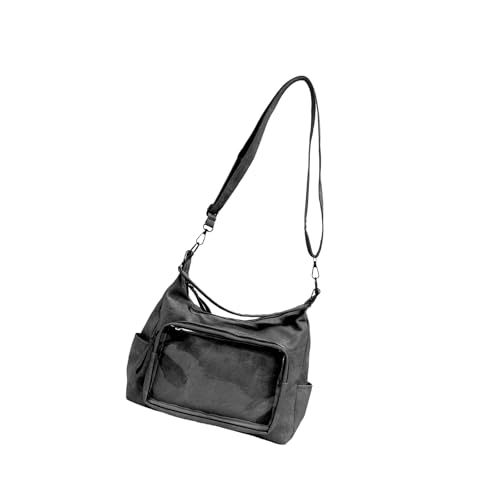 GMBYLBY Stilvoller Transparenter PU Crossbody Tasche Vintage Design Verstellbares Riemen Handheld Für Tägliche Essentielle Multifunktionale Transparente Arbeit von GMBYLBY