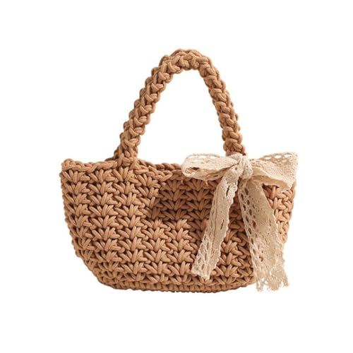 GMBYLBY Stroh-Strandtasche für Damen, Sommer, handgewebt, mit Schleifen, Griff oben, Handtasche, Clutches, Khaki Kh, Medium GMBYLBY Stroh-Strandtasche für Damen, Sommer, handgewebt, mit Schleifen, Griff oben, Handtasche, Clutches, Khaki Kh, Medium von GMBYLBY