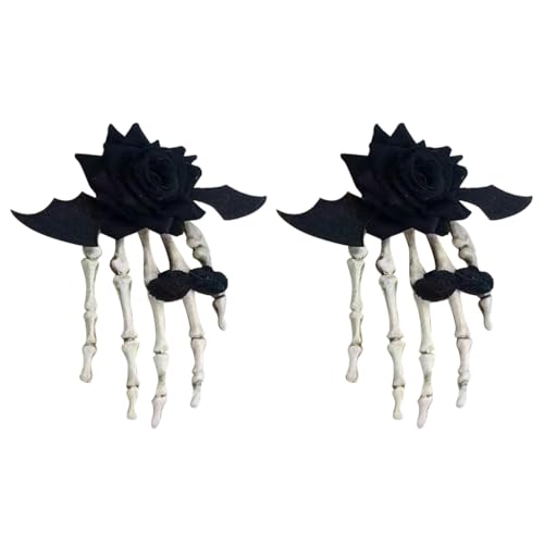 GMBYLBY Tragbarer Totenkopf-Ohr-Haar-Verschluss, verspielte Füchse, Ohr-Haarschmuck für Kostümpartys, verleiht Outfits Persönlichkeit von GMBYLBY
