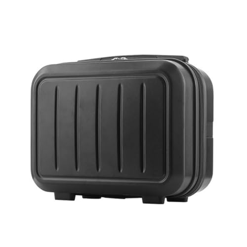 GMBYLBY Tragbares 35,6 cm Make-up Reise-Handgepäck ABS Tragetasche Make-up Koffer Kosmetiktasche für Reisen Camping Frauen Mädchen, Schwarz von GMBYLBY