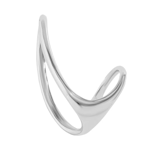 GMBYLBY Übertriebene, rostfreie, offene Ringe, verstellbare Geometrie, Statement für Damen und Mädchen, modische Partykleidung, M, Metall, Kein Edelstein von GMBYLBY