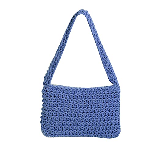 GMBYLBY Umhängetaschen Für Frauen Satchel Tasche Feste Farben Gewebte Tasche Handtasche Baumwoll Achselhöhle Mit Reißverschluss Verschluss Achselhöhlen Achselhöhlenbeutel Frauen von GMBYLBY