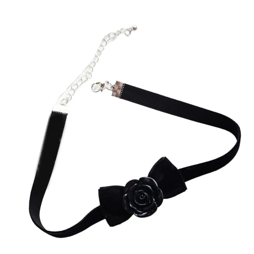 GMBYLBY Vintage Camellia Blumenhalsband Halskette Halskette Schmucktemperament Süße Kühle Nackenkette Frauen Schlüsselbein Schlüsselbein Verstellbare Länge Einfach Zu Bedienen Zu Verwenden von GMBYLBY