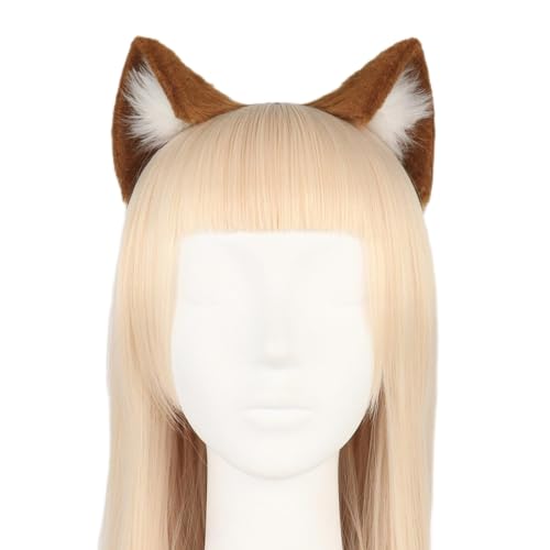 GMBYLBY Wolf Kätzchen Cosplay Kopfbedeckung Party Kätzchen Stirnbänder Tierohren Animation Haarreifen für Live-Show Rollenspiele von GMBYLBY