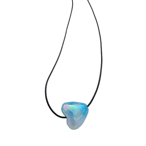 GMBYLBY Zögern Y2k Süßes Herz Choker Gradient Herz Halskette Statement Halskette Frauen Mädchen Personalisierte Kette Süß von GMBYLBY