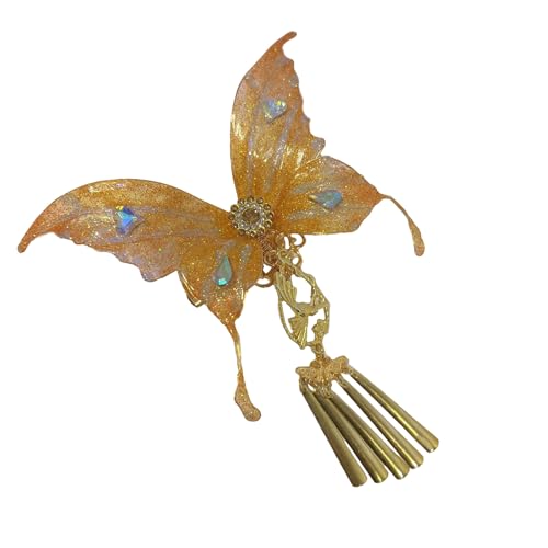 Glitzernde Schmetterlings-Haarspange, 3D-Schmetterling, filigran, Buyao für Damen und Mädchen, Buyao für traditionelle Kopfbedeckungen, Haarschmuck von GMBYLBY