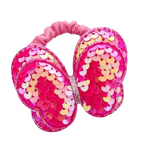 Haargummis mit Schmetterlingen, elastisch, Pailletten, Blingbling von GMBYLBY
