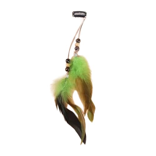 Haarspange mit Federn, langes Haarband für Damen, Vintage-Stil, ethnischer Stil, Accessoire für Festivals und Partys, Party-Stirnband Haarspange mit Federn, langes Haarband für Damen, Vintage-Stil, ethnischer Stil, Accessoire für Festivals und Partys, Party-Stirnband von GMBYLBY