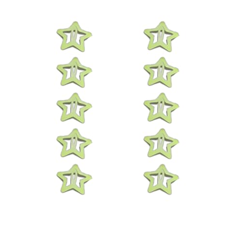 Haarspangen in Sternform, einfarbig, fluoreszierend, für Damen und Mädchen, trendig, Sternform, Styling-Accessoire, 10 Stück Haarspangen in Sternform, einfarbig, fluoreszierend, für Damen und Mädchen, trendig, Sternform, Styling-Accessoire, 10 Stück von GMBYLBY