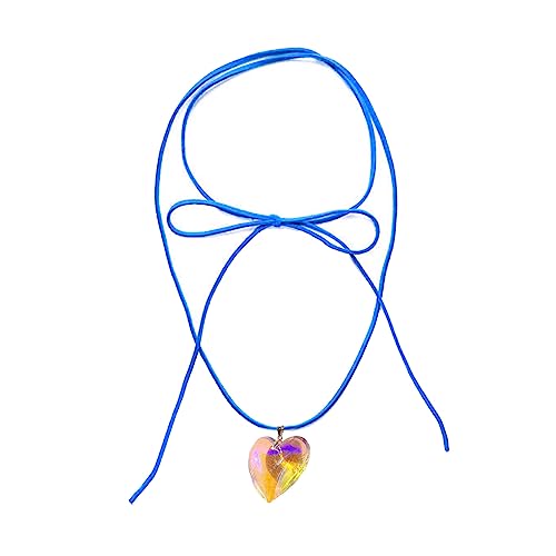 Herz Halskette Verstellbares Knoten Halsketten Kette Verstellbares Halshain Mode Minimalistische Schmuckhals Accessoire Geschenk Koreanische Mode Halskette Frauen Frauen Necketrain Pullover Kette von GMBYLBY