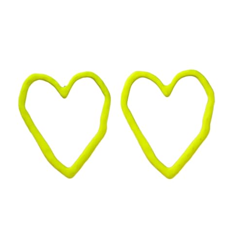 Hohle Herz-Ohrringe, stilvolles Ohrschmuck, Ohrstecker, Zubehör für trendige Schüler und Studenten, M, Metall, Kein Edelstein von GMBYLBY
