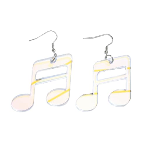 Kreative Acryl-Ohrringe mit Musiknote, trendige Ohrstecker, modisches Statement-Zubehör für, M, Acryl, Kein Edelstein von GMBYLBY