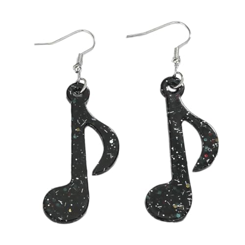 Kreative Acryl-Ohrringe mit Musiknote, trendige Ohrstecker, modisches Statement-Zubehör für, M, Acryl, Kein Edelstein von GMBYLBY