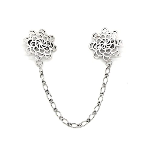 Modische Brosche mit Kette, Metalllegierung, Verschluss für Kleidung, Geschäftstreffen, Schmuck für Mode, M, Metall, Kein Edelstein von GMBYLBY