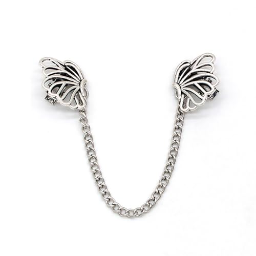 Modische Brosche mit Kette, Metalllegierung, Verschluss für Kleidung, Geschäftstreffen, Schmuck für Mode, M, Metall, Kein Edelstein von GMBYLBY