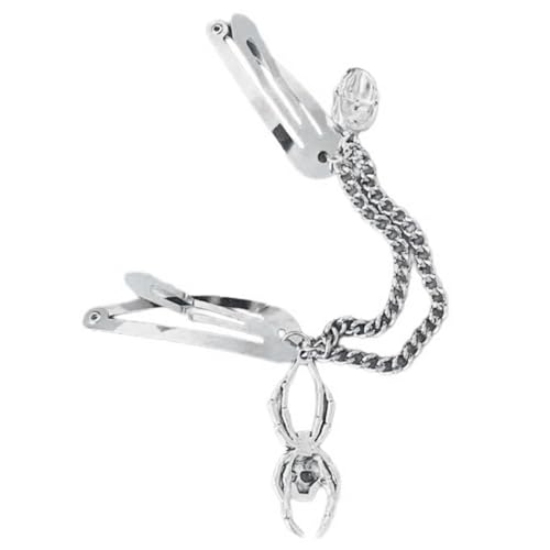 Punk-Haarnadeln, Totenkopf-Haarspange, einfache Haarspangen, rostfrei, Entenschnabel-Clip für weibliche Halloween, Haarstyling-Werkzeug, Metall-Haarspange von GMBYLBY