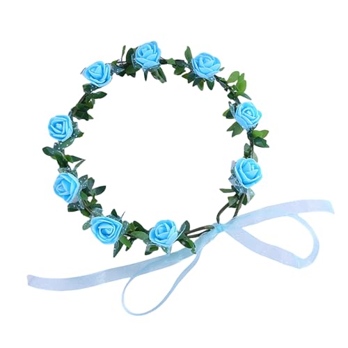 Rose Blumenkranz Elastischer Stirnband Kopfbedeckung Kopfbekleidung Dekore Für Hochzeiten Und Tägliche Verwendung von GMBYLBY