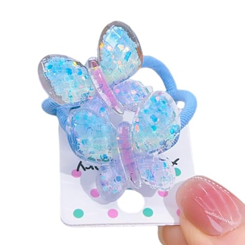 Schönes Schmetterlings-Haarband, 2 Stück, für Damen, lässig, süß, elastisch, Pferdeschwanz-Halter für Kinder Schönes Schmetterlings-Haarband, 2 Stück, für Damen, lässig, süß, elastisch, Pferdeschwanz-Halter für Kinder von GMBYLBY
