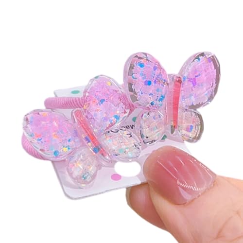 Schönes Schmetterlings-Haarband, 2 Stück, für Damen, lässig, süß, elastisch, Pferdeschwanz-Halter für Kinder Schönes Schmetterlings-Haarband, 2 Stück, für Damen, lässig, süß, elastisch, Pferdeschwanz-Halter für Kinder von GMBYLBY