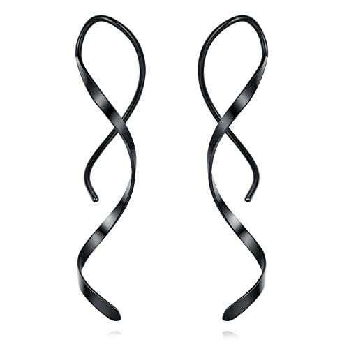 Spiralgewinde Ohrringe Linienohr Edelstahlmaterial Baumelnder Spiralohr von GMBYLBY