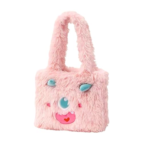 Süße Plüsch Umhängetasche Große Kapazität Unterarm Cartoon Handtasche Für Frauen Winter Shopping Plüsch Unterarm Damen Damen von GMBYLBY