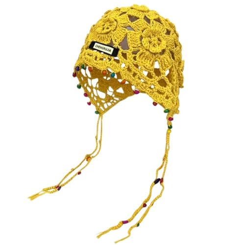 Süßer Erwachsener Kopfschmuck Handgefertigter Gestrickter Vintage Fransen Weichbare Berührung Winterzubehör von GMBYLBY