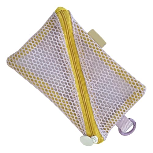 Tragbare Kulturtasche, Netz-Münzbeutel, leicht und praktisch, Kleingeldtasche, organisiert für Schule oder den täglichen Gebrauch, Damen-Reisetaschen, hellviolett, Einheitsgröße von GMBYLBY