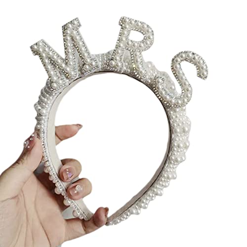 Vollte Perlen Stirnband Haare Reifen Vintage Festzug Prom Brautschleier Für Hochzeit Braut Hochzeit Haarzubehör Stirnbänder Für Mit Schleier von GMBYLBY