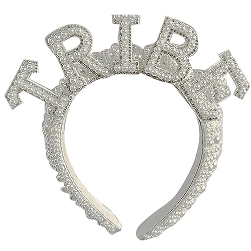 Vollte Perlen Stirnband Haare Reifen Vintage Festzug Prom Brautschleier Für Hochzeit Braut Hochzeit Haarzubehör Stirnbänder Für Mit Schleier von GMBYLBY